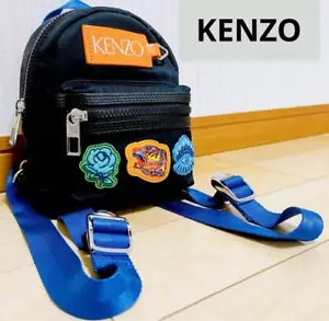 KENZO BTS Icon Badge Mini Backpack 3way Bag Black Ladies jp Used - Picture 1 of 20