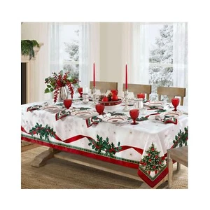 Elrene Home Fashions Villeroy & Boch Toy's Delight Christmas Table Cloth - Picture 1 of 6