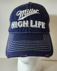 Gorra Miller High Life Unisex Ajustable Correa Azul Cerveza Envejecida - Imagen 1 de 6