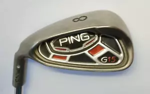 Left Handed Ping G15 Silver Dot 8 Iron CFS SR (Senior) Steel Shaft Ping Grip - Picture 1 of 1
