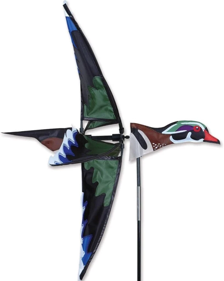 23" WOOD DUCK Wind Spinner Garden Stake de Premier Kites & Designs #25145 Foto 1 de 1