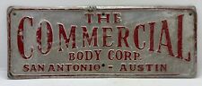 The Commercial Body Corp. San Antonio Austin Texas Advertising license Plate Top