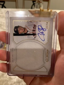 Alex Bregman 2019 Definitive Baseball Jumbo Game Used Jersey Relic Auto 16/50 - Picture 1 of 2