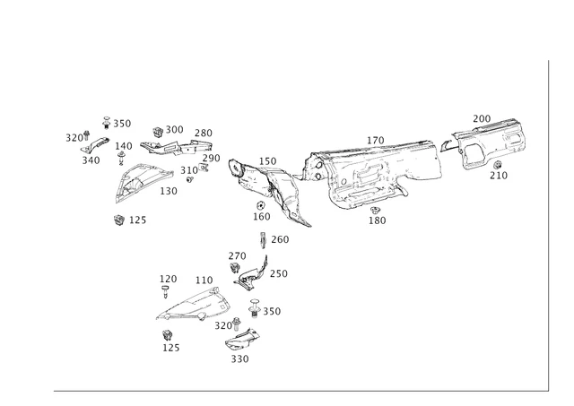 Mercedes Benz S550 S65 AMG S560 14-21 Dampening Transmission Tunnel 2226826602 - Image 1 of 1