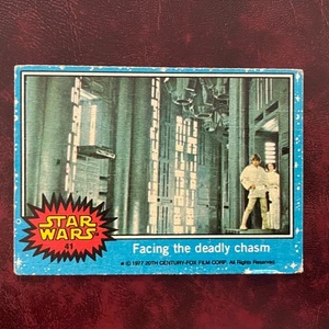 1977 Topps STAR WARS Blue Set FACING THE DEADLY CHASM #41* - VG/VG-EX - Picture 1 of 2