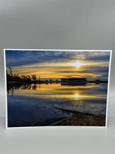 Menge 4 See Fotos mit Sonnenuntergang 11 x 8,5" enthält Farbe & Schwarzweiß LESEN - Bild 1 von 12