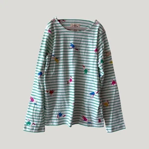 Joules Harbour Green Striped Horse Long Sleeve Tee Girls Size 9 NWT - Picture 1 of 7