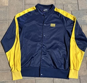 VTG 80s Nike Dome Logo Jacket Michigan Made Japan Medium Rare OG Dunk Blue Tag - Picture 1 of 18