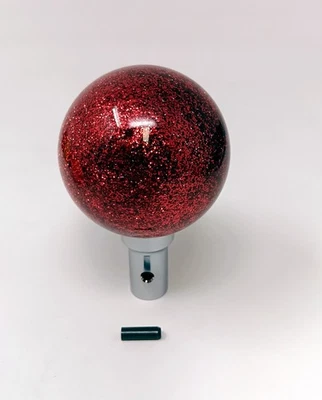 Perilla de freno de aire en escamas de metal brillo rojo estilo pasador para frenos de aire vintage Foto 1 de 2