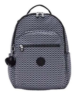 kipling Basic Print Seoul Backpack L Rucksack Signature Print dunkelblau - Bild 1 von 4