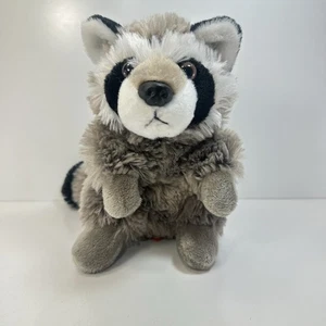 Wild Republic Raccoon 8" Plush Stuffed Animal Toy Gray Black Realistic - Picture 1 of 6
