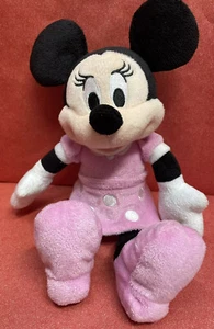 Disney Minnie Mouse 10" Pink Polka Dot Plush Beanbag Stuffed Toy w/ NO Bow -Used - Picture 1 of 12