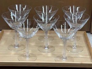 8 Nancy Prentiss LADY HILTON 50's Crystal Champagne / Tall Sherbet Glasses Set - Picture 1 of 4