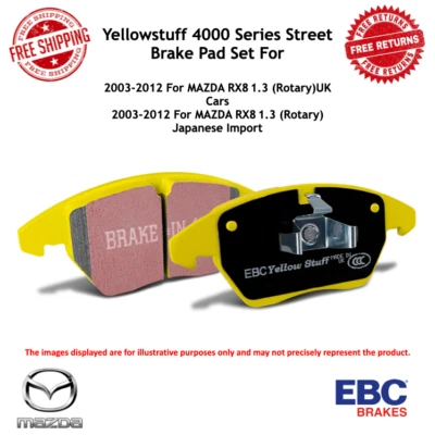 EBC Yellowstuff 4000 Brake Pads Front For 2003-2012 Mazda RX8 1.3 #DP41665R - Image 1 of 4