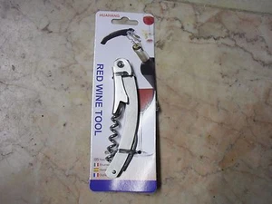 New ! Stainless Steel Metal Tool Waiters Corkscrew Wine Beer Bottle Cap Opener - Picture 1 of 1