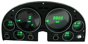 1963-1967 C2 Corvette Digital Dash Panel Green LED Gauges Lifetime Warranty - Bild 1 von 1