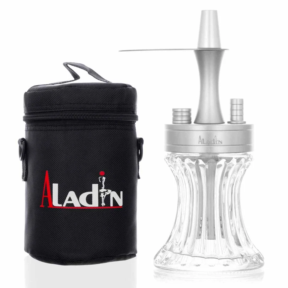 Aladin Shisha 2 Go Aluminium Tasche - silber | Outdoor Wasserpfeife