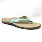 Vionic Tide Flip Flops Sandals Shoes Womens Size 10 US 42 EU Teal Leather Thong