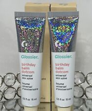 2~Glossier Birthday Balm Dotcom Universal Skin Salve .5 oz Full Size Original