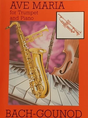 Ave Maria Trumpet and Piano Arrangement Sheet Music Book Bach / Gounod !! - Image 1 of 3