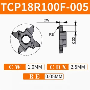 2PCS TCP18R100F-005 CNC Carbide External Grooving Inserts TCP18R For STCR Holder - Picture 1 of 5