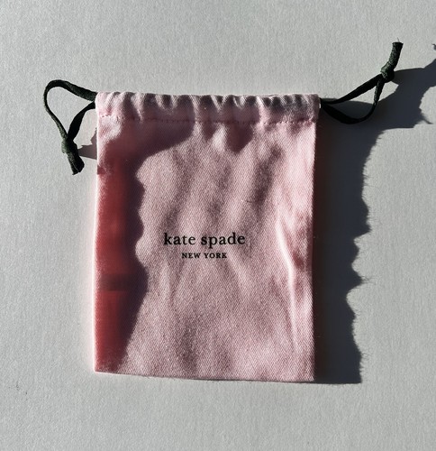 Sacchetto portagioie Kate Spade nuovo nastro rosa verde regalo 6x4 5" compleanno