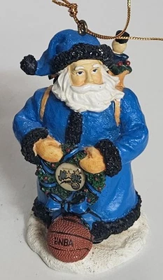 2001 Orlando Magic NBA Santa Ornament The Memory Company Blue Coat 3.5" Vintage - Image 1 of 4