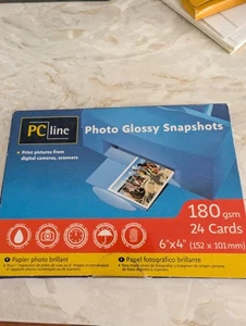PC Line photo paper glossy - 180 GSM 6"X4" 24 cards, read description - Picture 1 of 3