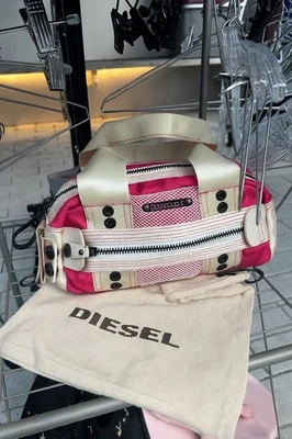 Diesel Pink Bowling Bag w/ Matching Baby Tee + Dust Bag 🩷 Y2K 2000s Set - Image 1 of 2