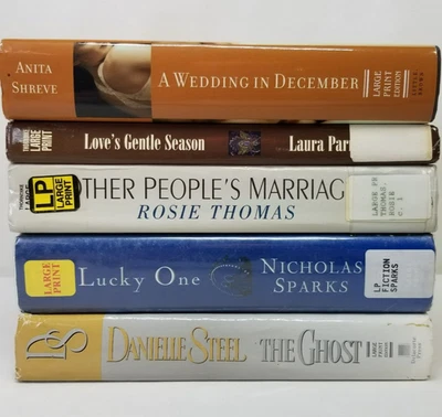 Large Print Contemporary Romance Novels Lot Of 5 Books Chick Lit Hardcover Set Foto 1 de 4