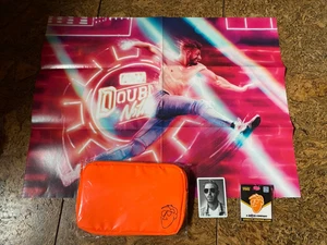 AEW Orange Cassidy Lot Fanny Pack Pin Sticker Poster All Elite Crate Exclusive - Picture 1 of 4