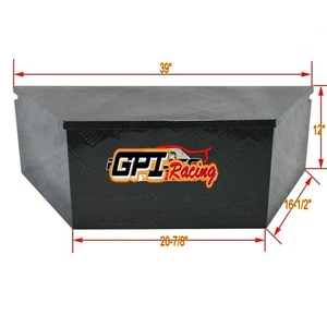 Black Aluminum Trailer Tongue Tool Box Truck Bed Underbody Storage 39"×16.5"×12" - Picture 1 of 7