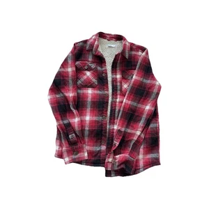 Sonoma Goods for Life Flannel plaid button down faux fur jacket Size Youth 18 - Picture 1 of 8