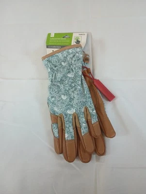 Style Selections Teal Floral Cushioned Palm Garden Gloves BRAND NEW (SZ Large) - Image 1 of 2
