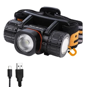Rechargeable Headlamp, 500 Lumen LED Rechargeable Headlight with 4 Light Mode... - Picture 1 of 8