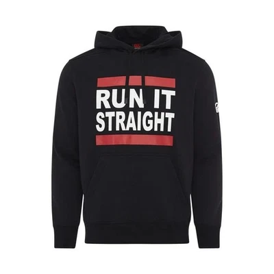 Canterbury Hoodie Mens Small Black Fleece Pullover Rugby Logo Kangaroo Pocket - Image 1 of 4