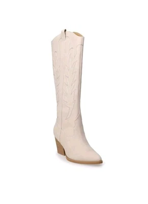 LC Lauren Conrad Nadilynn Tall Western Women's Boots In Tan Size US 8 NEW  - Image 1 of 4