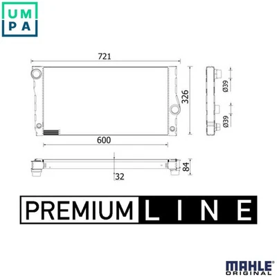 RADIATOR ENGINE COOLING CR 956 000P FOR BMW N55B30A 3.0L 6cyl 5 F11 - Image 1 of 4