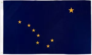 "ALASKA"" bandera 2x3 pies poliéster bandera letrero estado Postal - Imagen 1 de 7