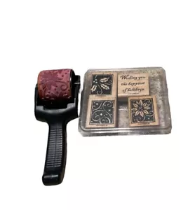 Stampin' Up! Wishing Up The Happiest Of Holidays Set W/ Rolllagraph & 1 Roller - Picture 1 of 4