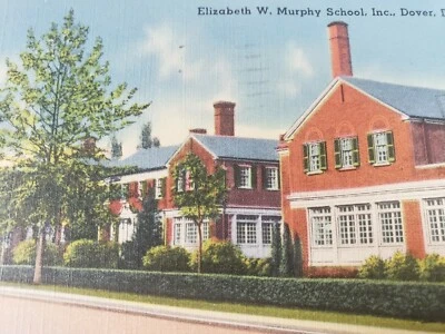 C 1944 Elizabeth W Murphy School Inc Dover DE Linen Vintage Postcard - Image 1 of 4