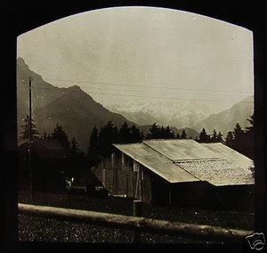 Glass Magic Lantern Slide CHESIERES GLACIER DU TRIENT C1910 SWITZERLAND - Picture 1 of 2