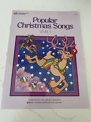Canciones populares de Navidad nivel 1 James Bastien de colección 1986 Kjos música de piano  Foto 1 de 4