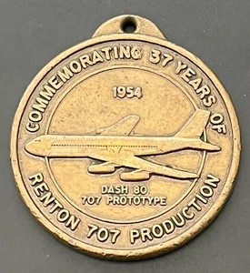 Boeing Renton 707 Production Medal Token Awacs Plane Airplane Washington WA - Picture 1 of 2
