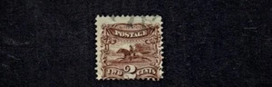 1869 U.S.PICTORIAL 2c Brown "Pony Express Rider" w G Grill Sc#113 Used See Note* - Picture 1 of 2