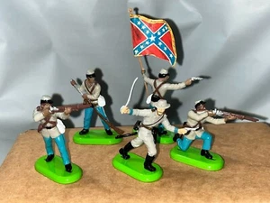 Britains Deetail C.S.A. Inf. - 5 in 5 Posen METALLBASIS CHINA - Bild 1 von 4