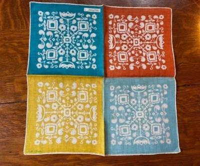 Kit de diseñador de pañuelo de lino sin usar Ann Kaleidoscope Tulipanes Nuevo de Lote Antiguo Original Etiqueta! Foto 1 de 4