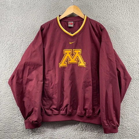 Vintage Team Nike Minnesota Gophers Pullover Windbreaker Center Swoosh Men Large Cover