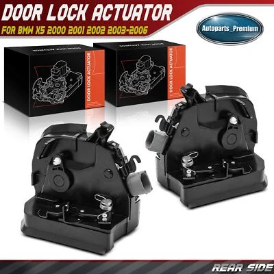 Motor actuador de cerradura de puerta lateral trasera izquierda y derecha 2 piezas para BMW X5 2000 2001 2002-2006 Foto 1 de 4