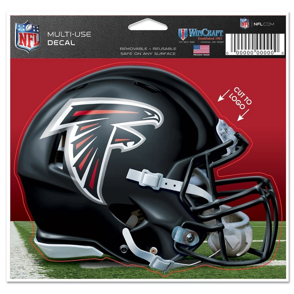 Atlanta Falcons Wincraft NFL Helmet 4.5" x 5.75" Multi Use Decal FREE SHIP! - Image 1 of 1